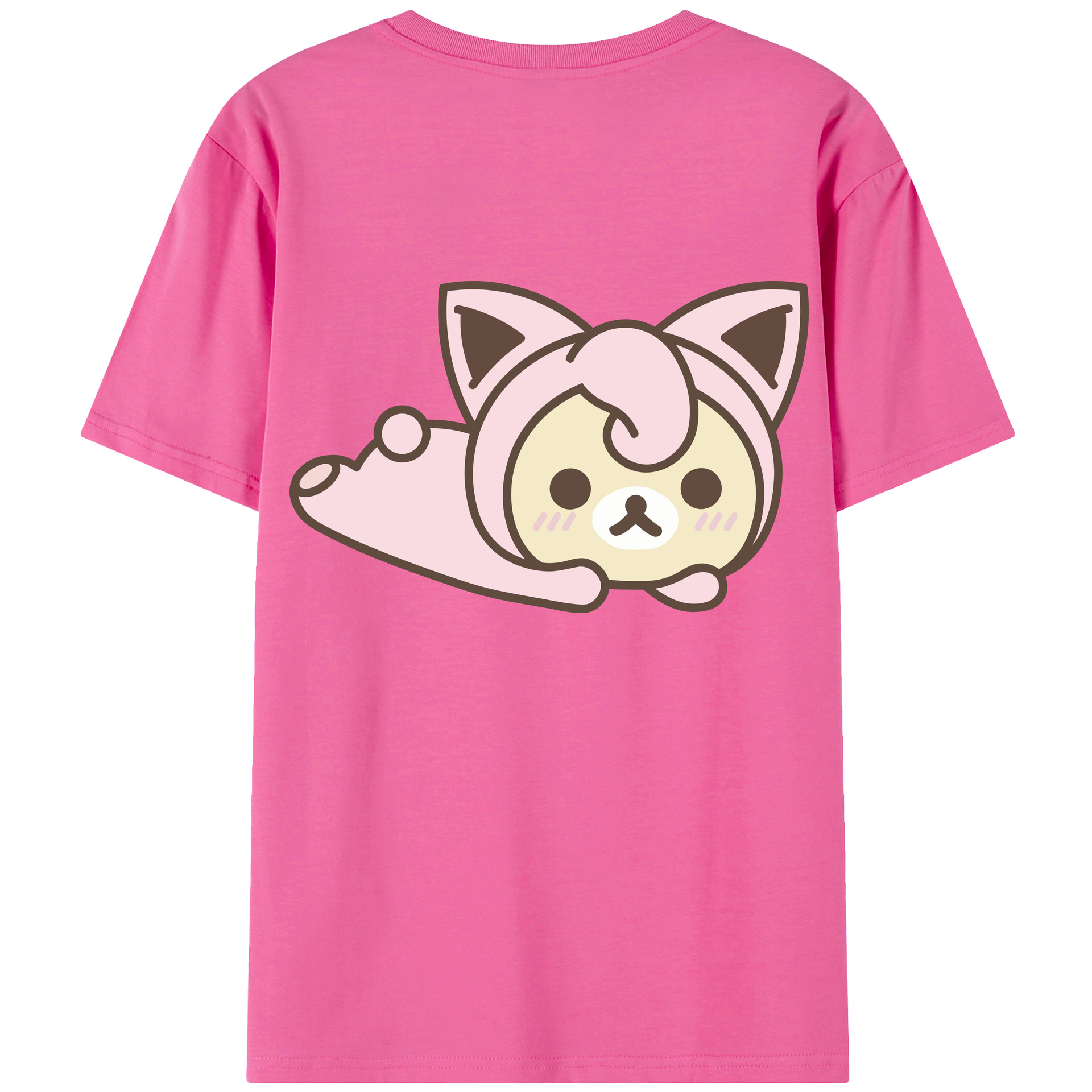 （画像用） リラックマ リラックマ キイロイトリ Rilakkuma Korilakkuma Kiiroitori レディース半袖Tシャツ(バックプリント)